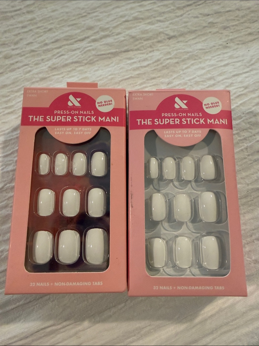 Olive and June Press-On Nails - White (2 Pack)